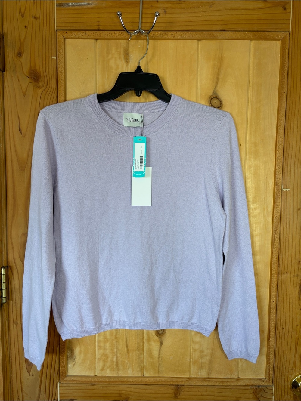 🆕 Stitches + Stripes Women’s Lavender Crewneck Sweater